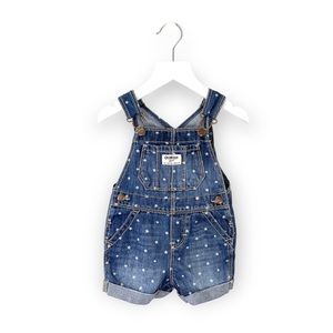 OshKosh B’gosh Star Denim Shortall size 9-12 Months